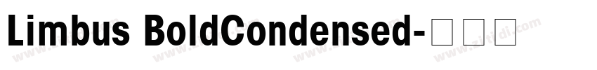 Limbus BoldCondensed字体转换